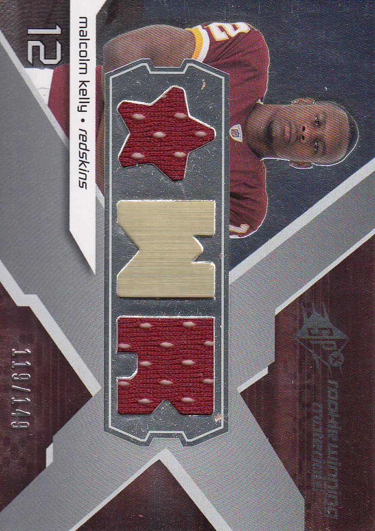 2008 SPx Rookie Materials Star and Position Dual 149 #RMMK Malcolm Kelly