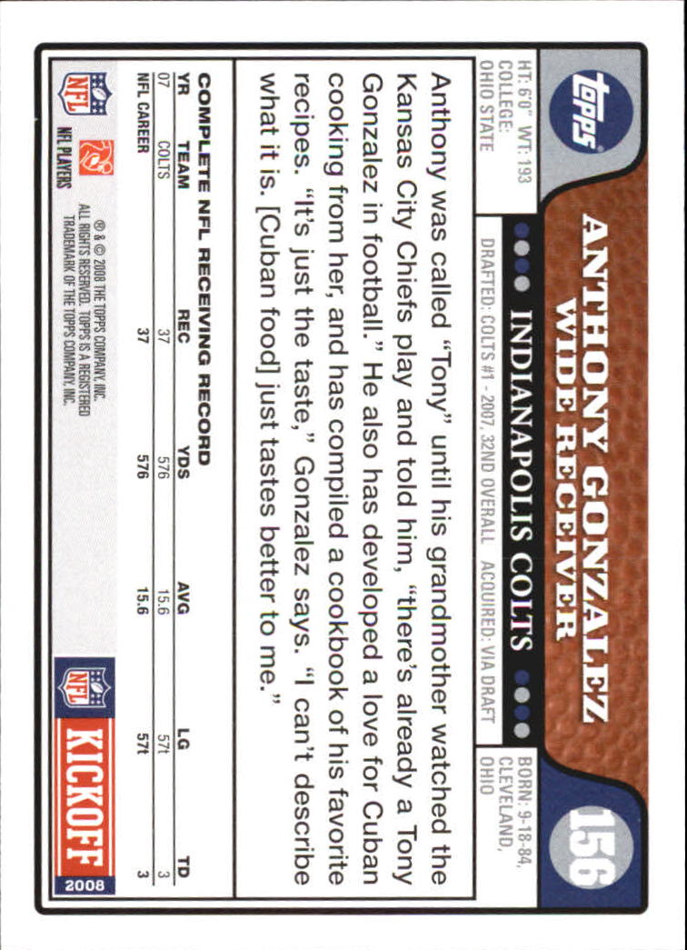 A4549- 2008 Topps Kick-Off Fb Karten 1-220 + Einsätze -du Pick- 15 + Kostenlose - Bild 149 von 379