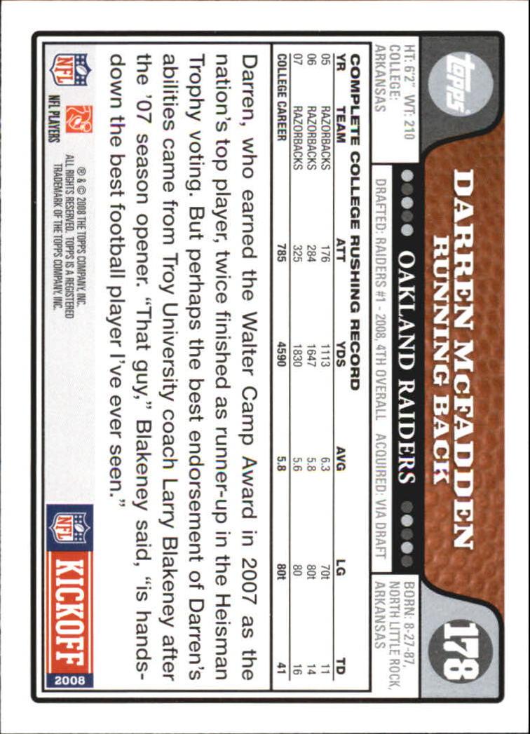 A4549- 2008 Topps Kick-Off Fb Karten 1-220 + Einsätze -du Pick- 15 + Kostenlose - Bild 181 von 379
