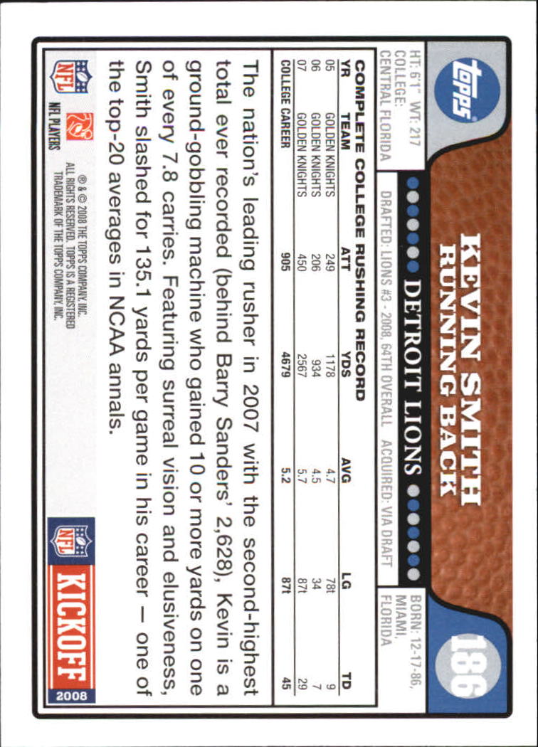 A4549- 2008 Topps Kick-Off Fb Karten 1-220 + Einsätze -du Pick- 15 + Kostenlose - Bild 195 von 379