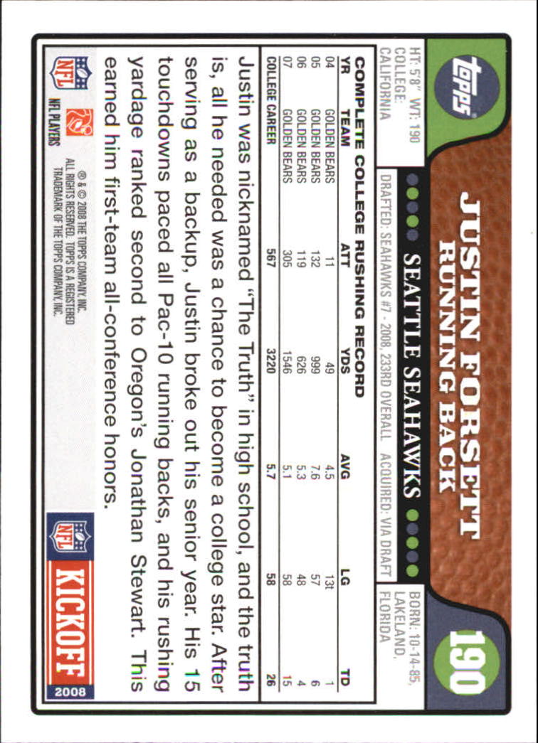 A4549- 2008 Topps Kick-Off Fb Karten 1-220 + Einsätze -du Pick- 15 + Kostenlose - Bild 203 von 379