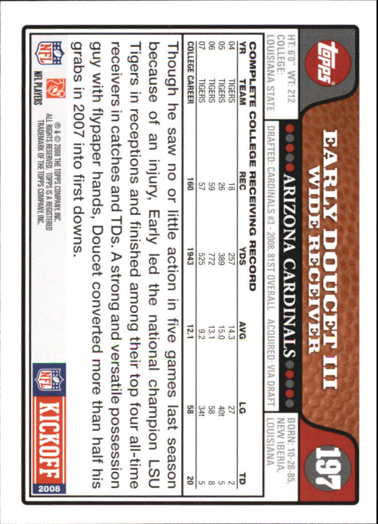 A4549- 2008 Topps Kick-Off Fb Karten 1-220 + Einsätze -du Pick- 15 + Kostenlose - Bild 217 von 379