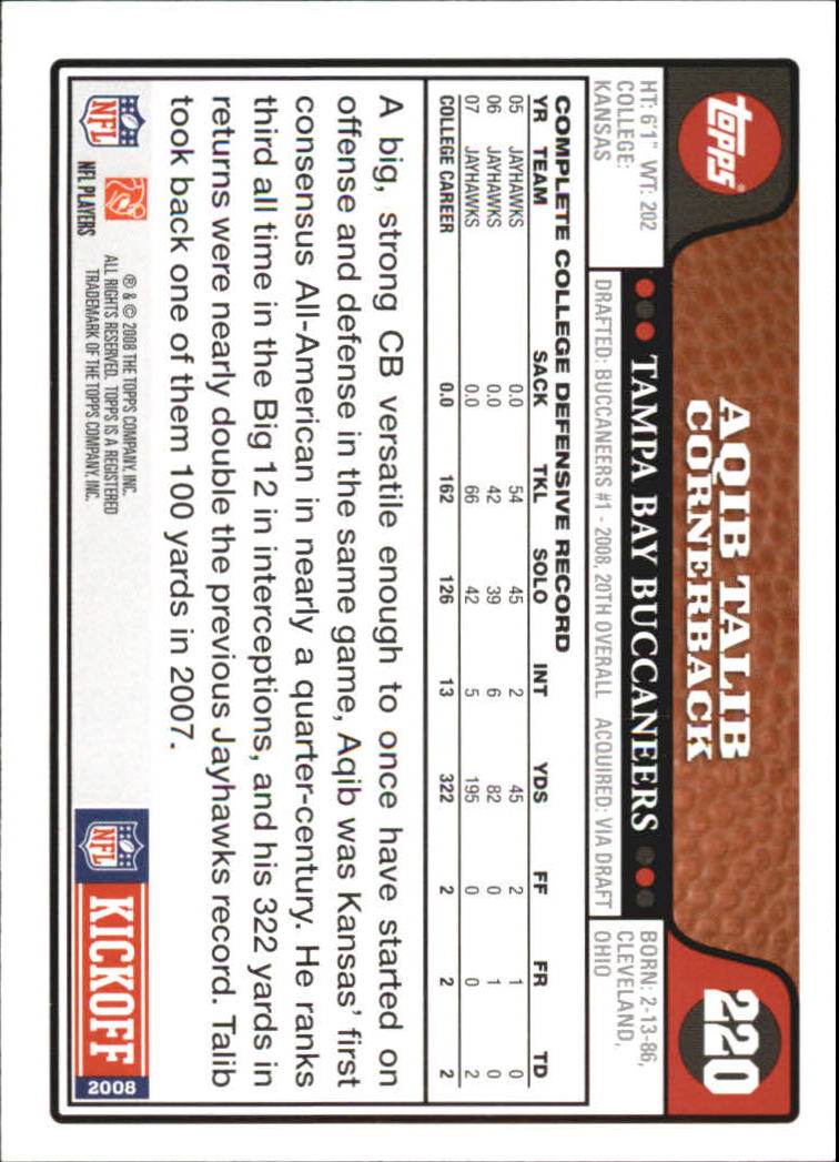 A4549- 2008 Topps Kick-Off Fb Karten 1-220 + Einsätze -du Pick- 15 + Kostenlose - Bild 257 von 379