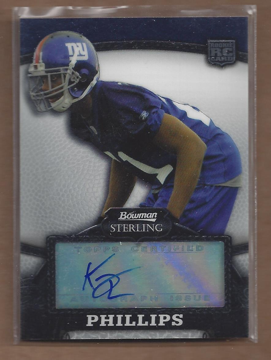 2008 Bowman Sterling #129 Kenny Phillips AU RC