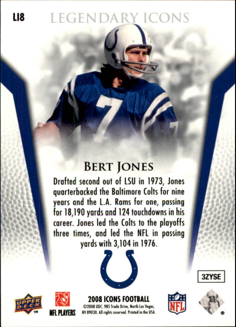 2008 Icons (Upper Deck) Football "Insert and Insert Parallel" Cards - Picture 41 of 121