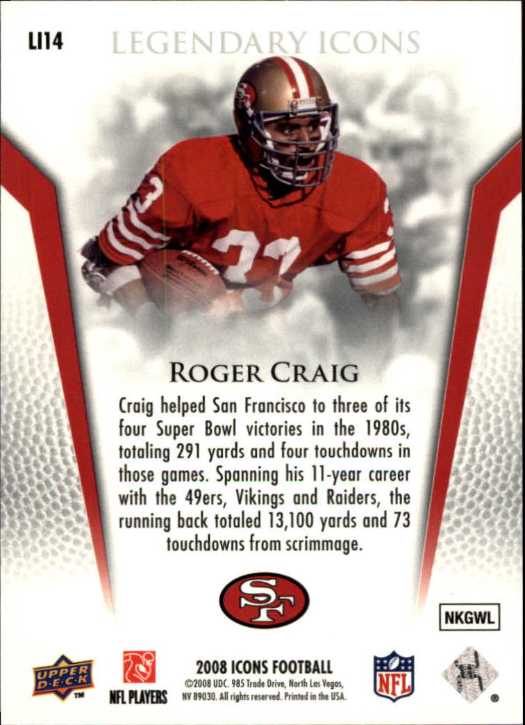 2008 Icons (Upper Deck) Football "Insert and Insert Parallel" Cards - Picture 45 of 121