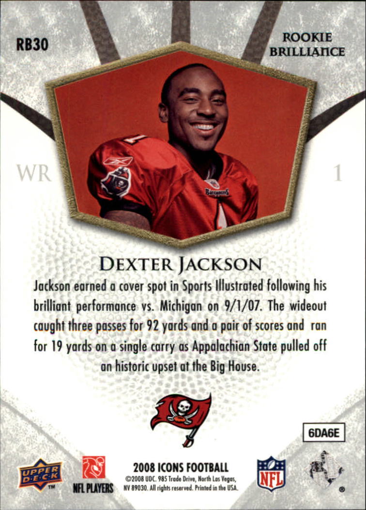 2008 Icons (Upper Deck) Football "Insert and Insert Parallel" Cards - Picture 119 of 121