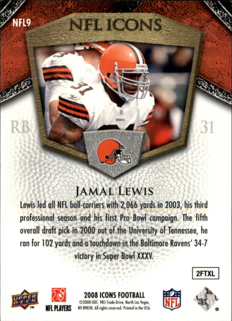 2008 Icons (Upper Deck) Football "Insert and Insert Parallel" Cards - Picture 77 of 121