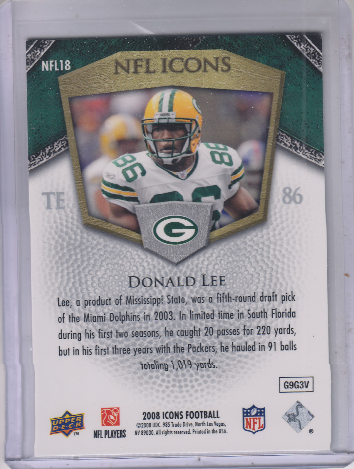 2008 Icons (Upper Deck) Football "Insert and Insert Parallel" Cards - Picture 61 of 121