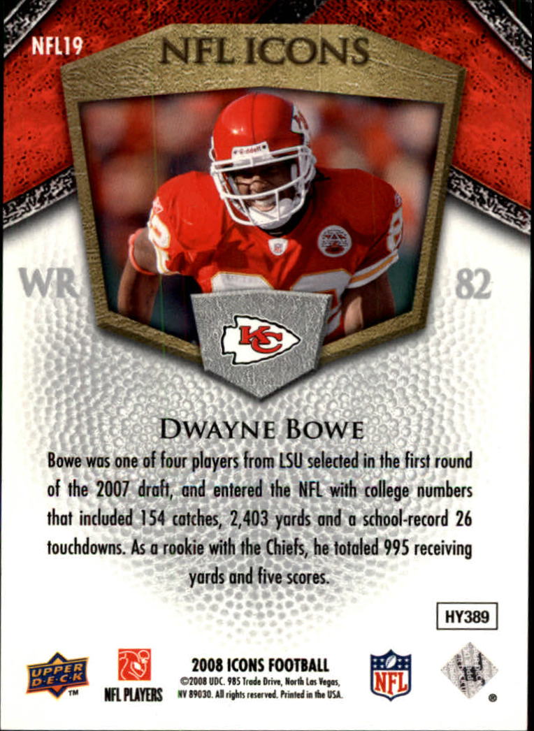 2008 Icons (Upper Deck) Football "Insert and Insert Parallel" Cards - Picture 63 of 121