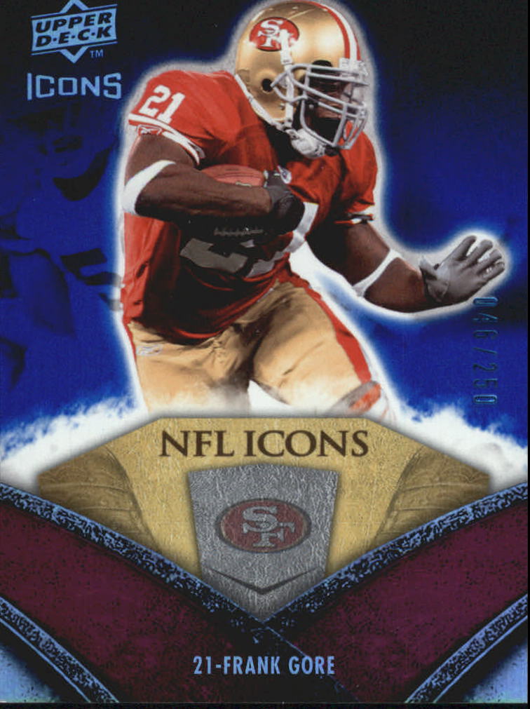 2008 Upper Deck Icons NFL Icons Blue #NFL22 Frank Gore