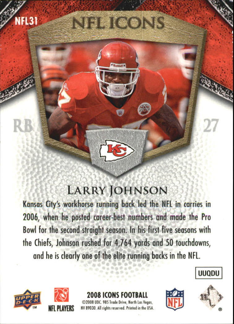 2008 Icons (Upper Deck) Football "Insert and Insert Parallel" Cards - Picture 65 of 121