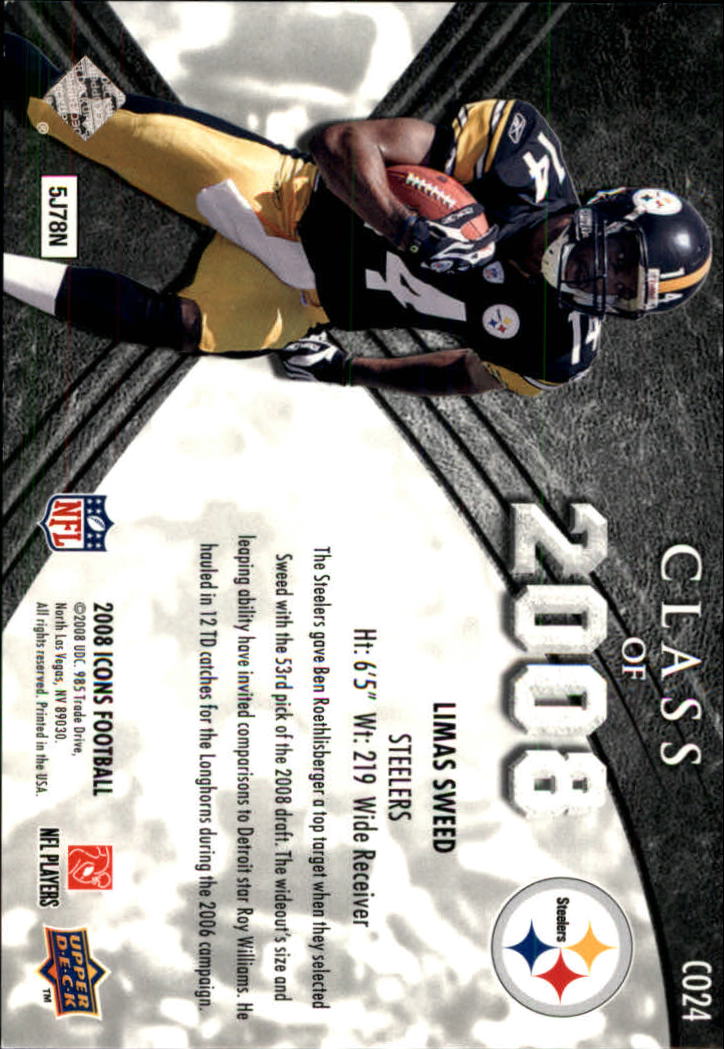 2008 Icons (Upper Deck) Football "Insert and Insert Parallel" Cards - Picture 17 of 121