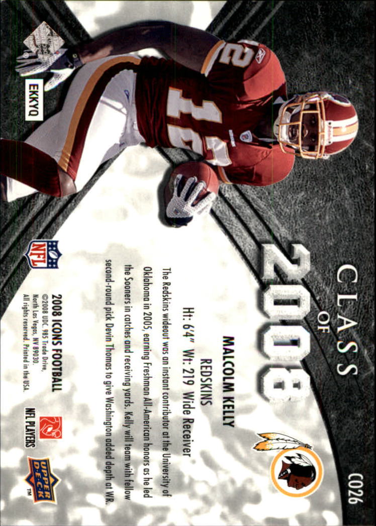 2008 Icons (Upper Deck) Football "Insert and Insert Parallel" Cards - Picture 19 of 121
