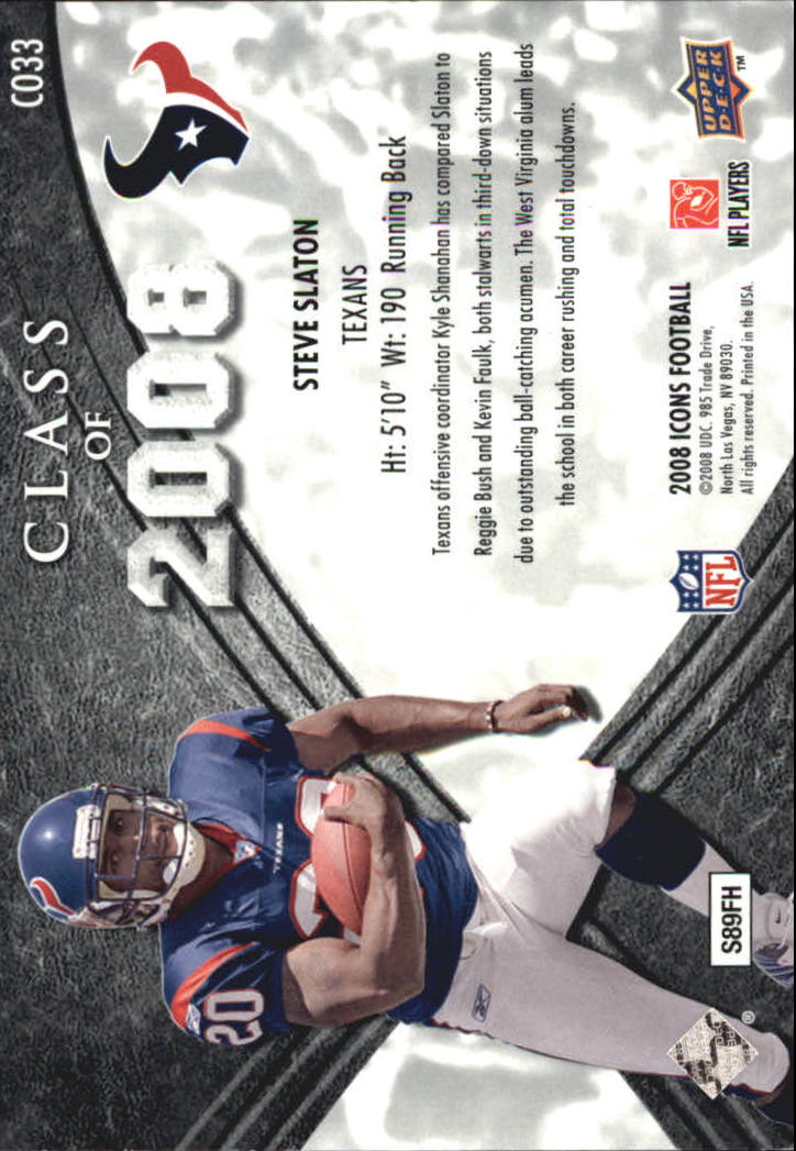 2008 Icons (Upper Deck) Football "Insert and Insert Parallel" Cards - Picture 7 of 121