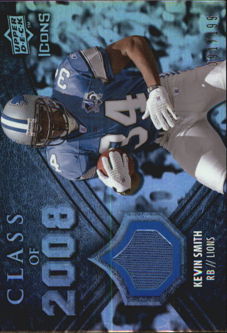 2008 Upper Deck Icons Class of 2008 Jersey Silver #CO23 Kevin Smith