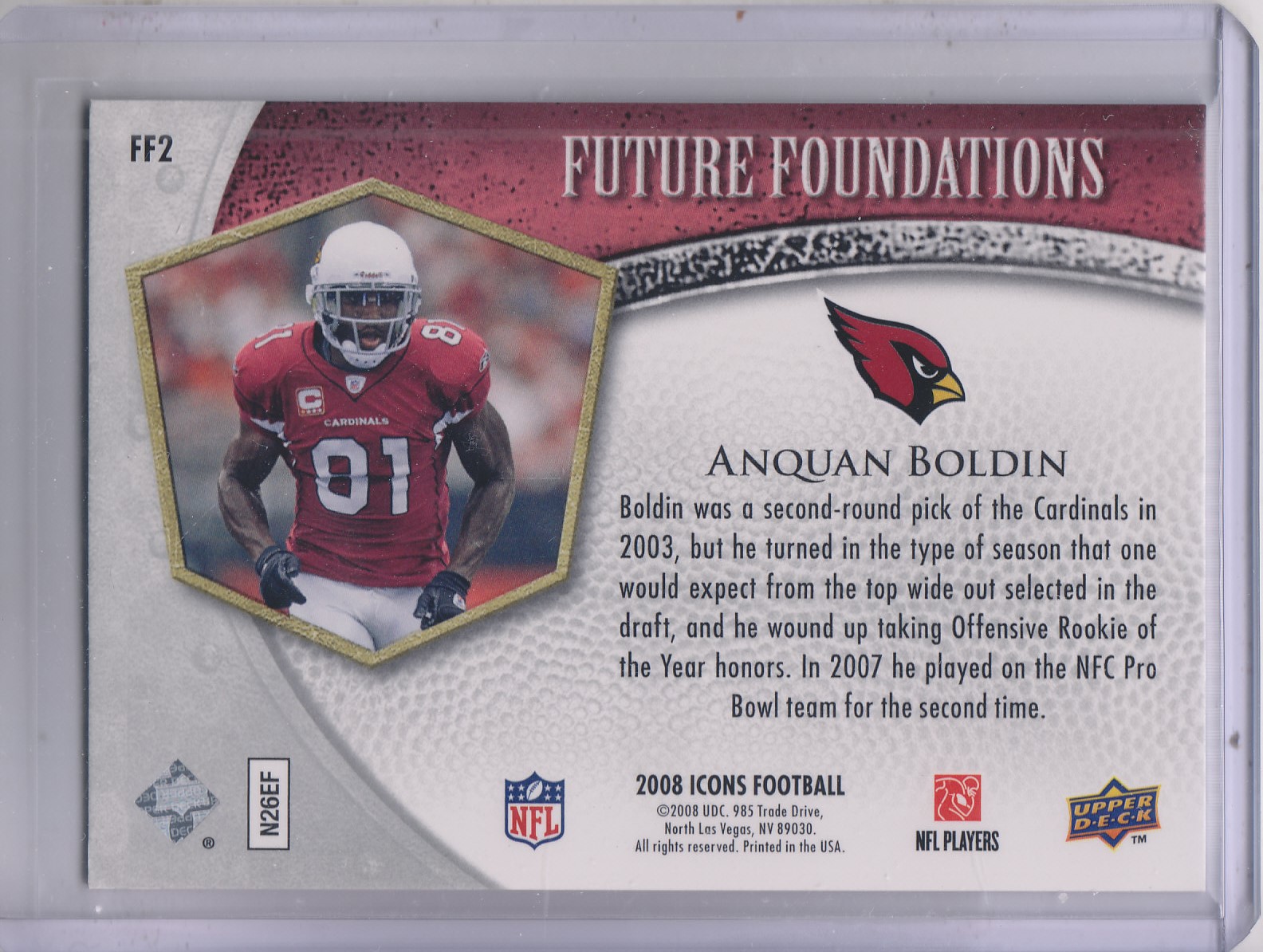 2008 Icons (Upper Deck) Football "Insert and Insert Parallel" Cards - Picture 25 of 121