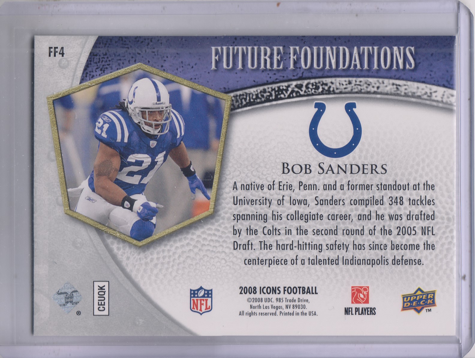 2008 Icons (Upper Deck) Football "Insert and Insert Parallel" Cards - Picture 27 of 121