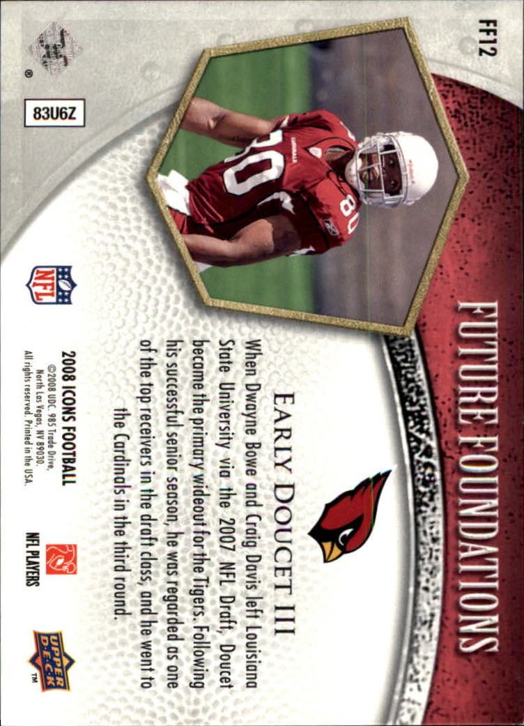 2008 Icons (Upper Deck) Football "Insert and Insert Parallel" Cards - Picture 29 of 121