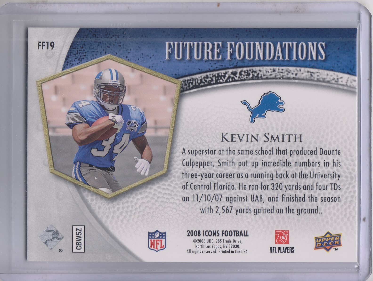 2008 Icons (Upper Deck) Football "Insert and Insert Parallel" Cards - Picture 31 of 121