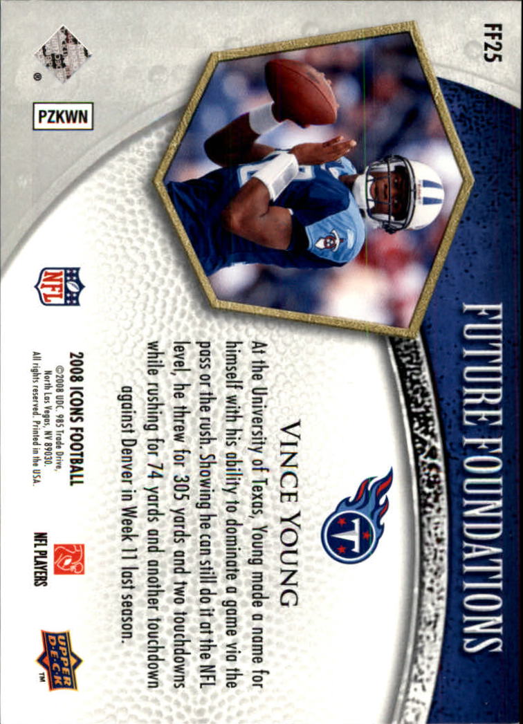 2008 Icons (Upper Deck) Football "Insert and Insert Parallel" Cards - Picture 37 of 121