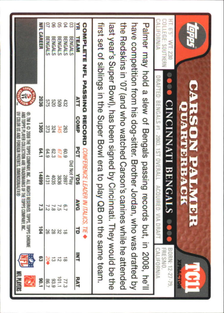 A5169- 2008 Topps Chrome FB Cards 251-275 +Inserts -You Pick- 15+ FREE US SHIP - Picture 249 of 257