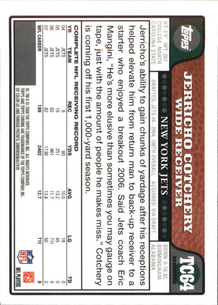 A5169- 2008 Topps Chrome FB Cards 251-275 +Inserts -You Pick- 15+ FREE US SHIP - Picture 77 of 201