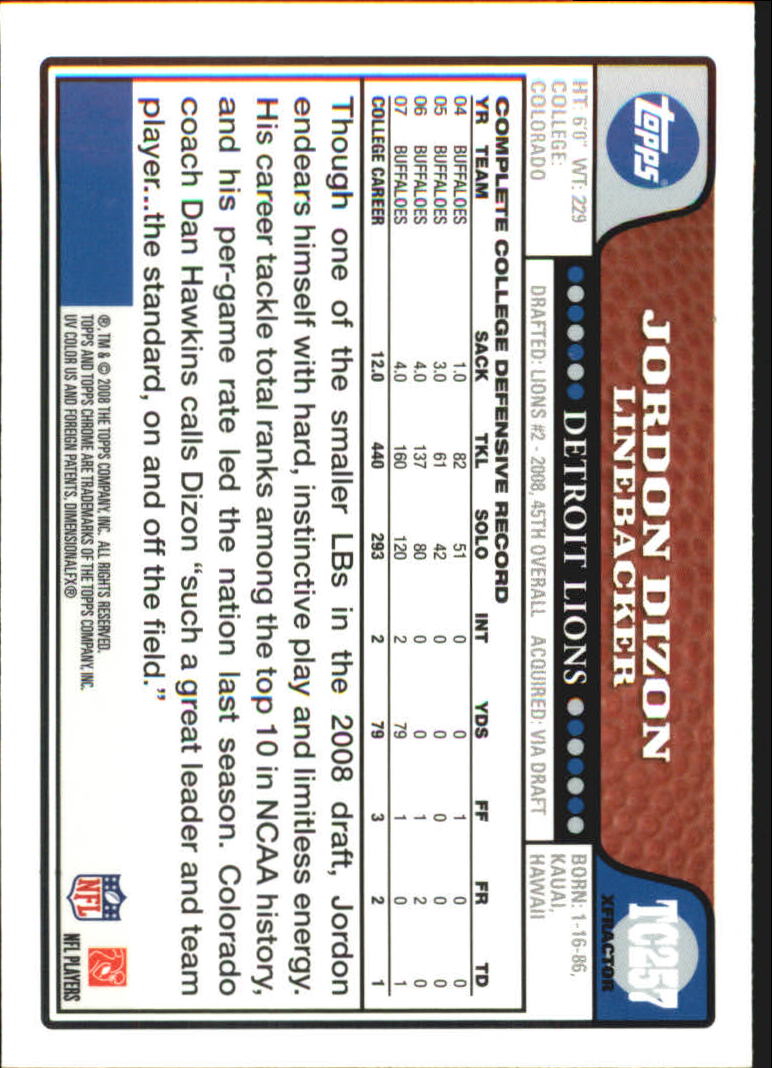 A5169- 2008 Topps Chrome FB Cards 251-275 +Inserts -You Pick- 15+ FREE US SHIP - Picture 167 of 201