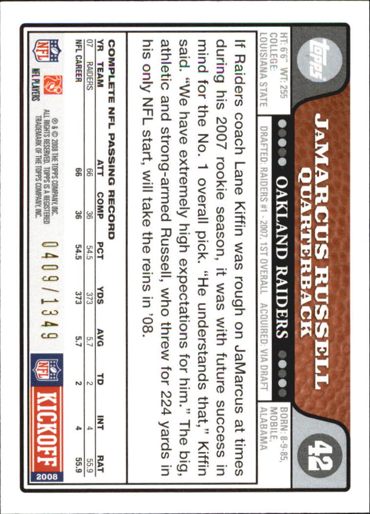 A4549- 2008 Topps Kick-Off Fb Karten 1-220 + Einsätze -du Pick- 15 + Kostenlose - Bild 305 von 379