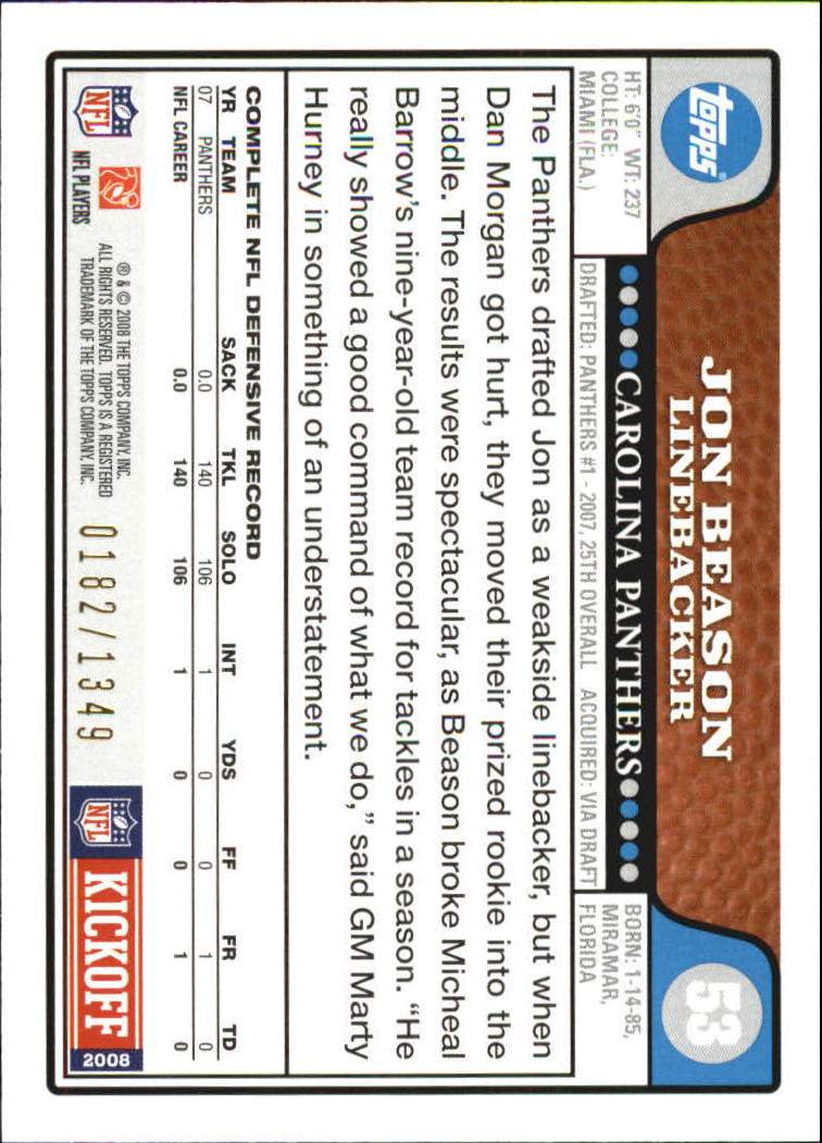 A4549- 2008 Topps Kick-Off Fb Karten 1-220 + Einsätze -du Pick- 15 + Kostenlose - Bild 311 von 379