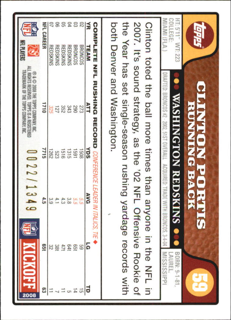 A4549- 2008 Topps Kick-Off Fb Karten 1-220 + Einsätze -du Pick- 15 + Kostenlose - Bild 313 von 379