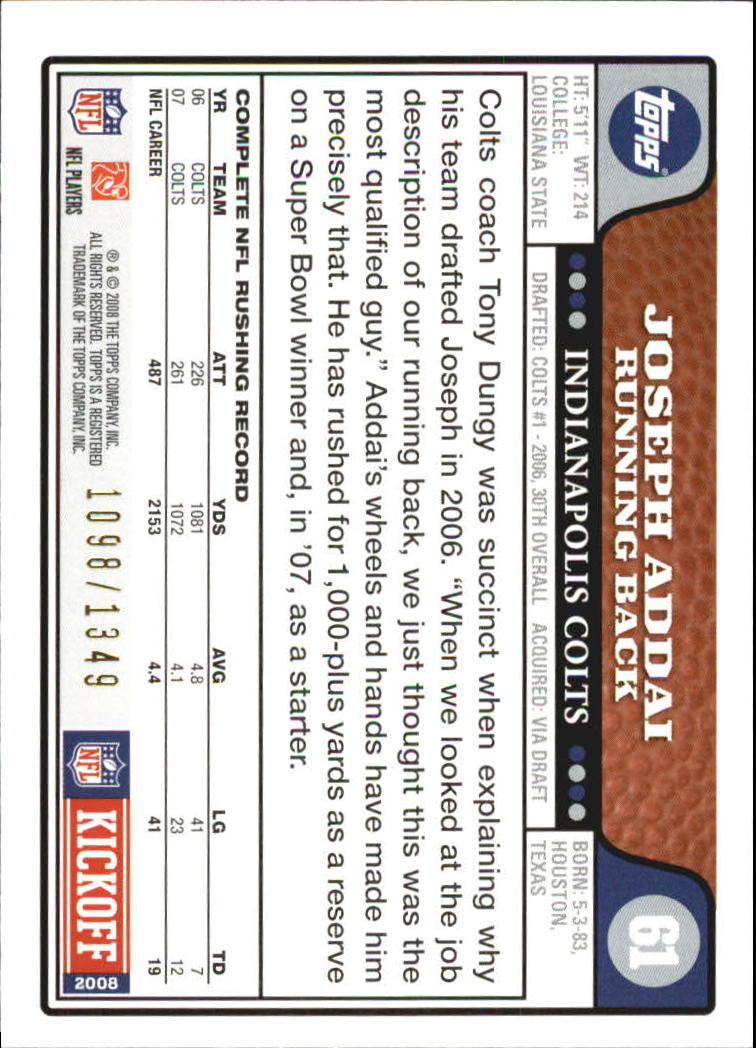 A4549- 2008 Topps Kick-Off Fb Karten 1-220 + Einsätze -du Pick- 15 + Kostenlose - Bild 315 von 379