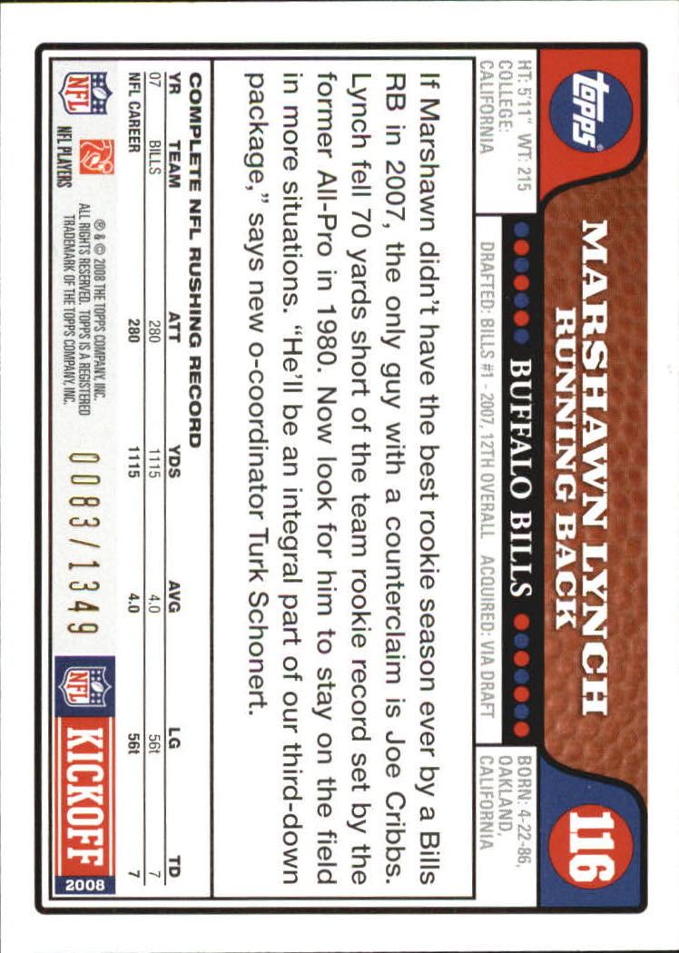 A4549- 2008 Topps Kick-Off Fb Karten 1-220 + Einsätze -du Pick- 15 + Kostenlose - Bild 335 von 379