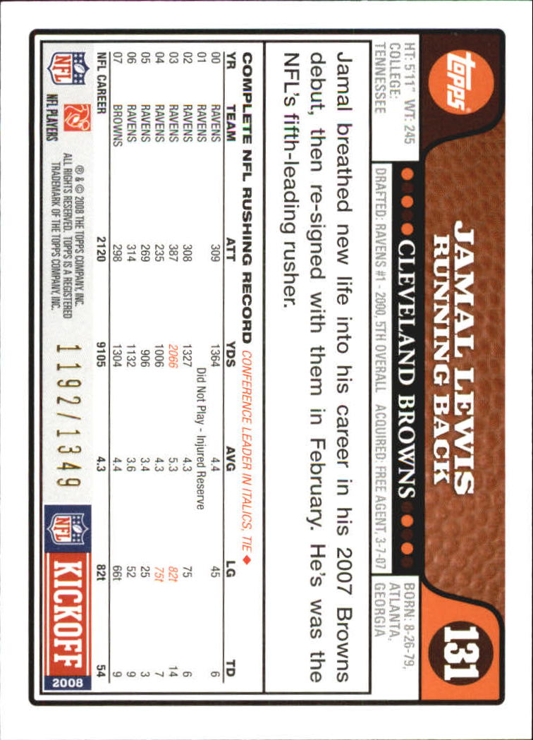A4549- 2008 Topps Kick-Off Fb Karten 1-220 + Einsätze -du Pick- 15 + Kostenlose - Bild 337 von 379