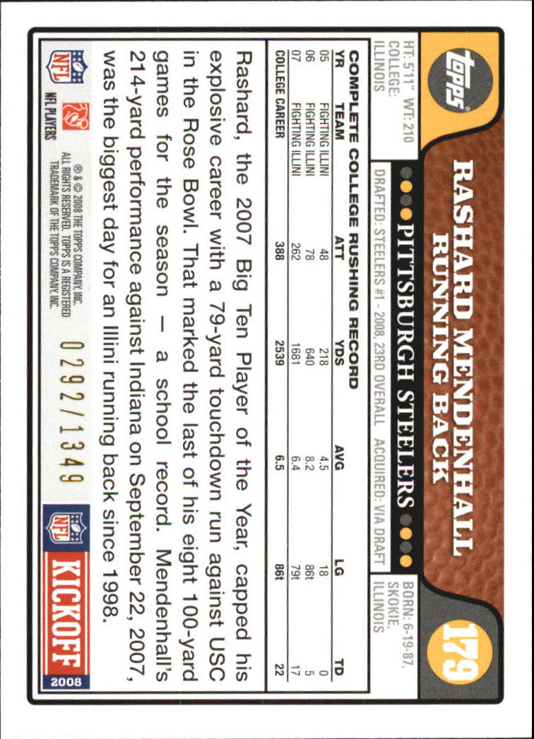 A4549- 2008 Topps Kick-Off Fb Karten 1-220 + Einsätze -du Pick- 15 + Kostenlose - Bild 359 von 379