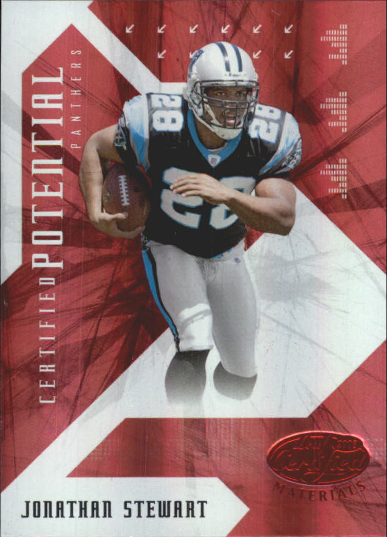 2008 Leaf Certified Materials Certified Potential Red #2 Jonathan Stewart