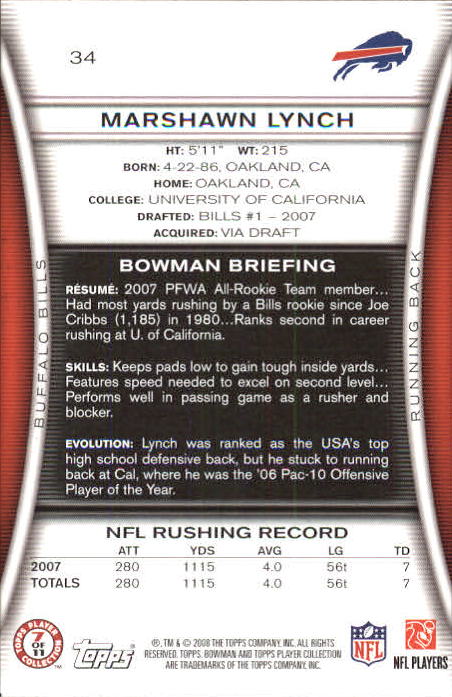 A5003- 2008 Bowman Football Card #s 1-250 +Rookies -You Pick- 15+ FREE US SHIP - Picture 63 of 479