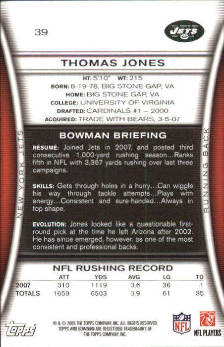 A5003- 2008 Bowman Football Card #s 1-250 +Rookies -You Pick- 15+ FREE US SHIP - Picture 73 of 479