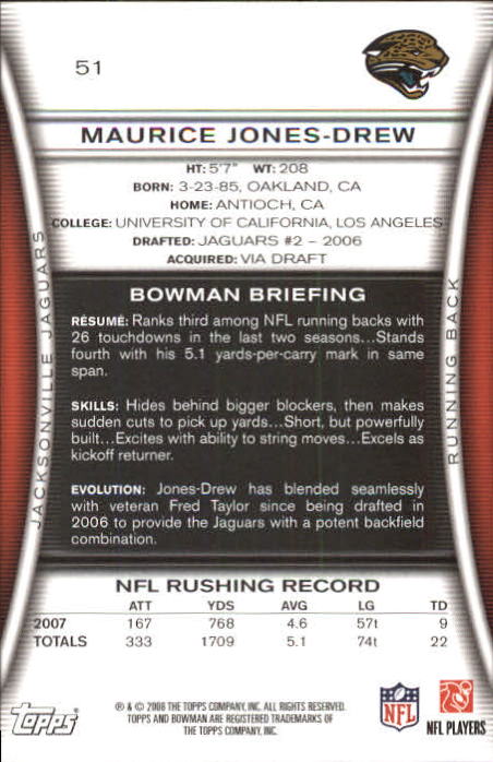 A5003- 2008 Bowman Football Card #s 1-250 +Rookies -You Pick- 15+ FREE US SHIP - Picture 97 of 479