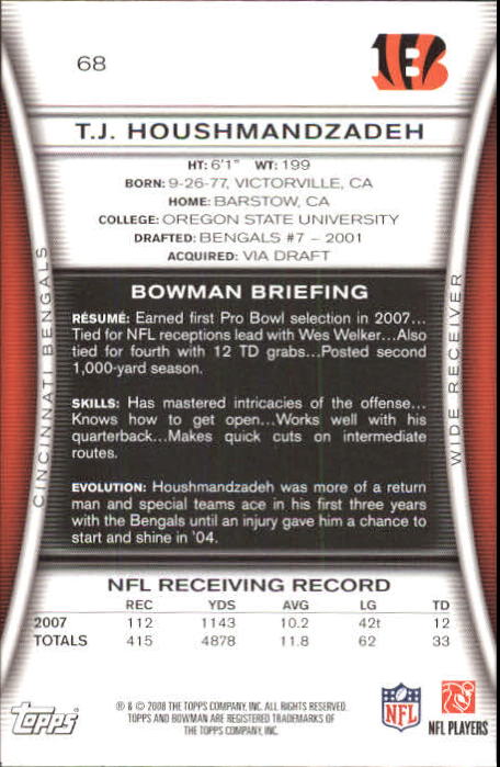 A5003- 2008 Bowman Football Card #s 1-250 +Rookies -You Pick- 15+ FREE US SHIP - Picture 131 of 479