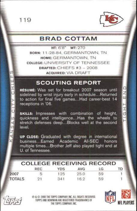 A5003- 2008 Bowman Football Card #s 1-250 +Rookies -You Pick- 15+ FREE US SHIP - Picture 225 of 479