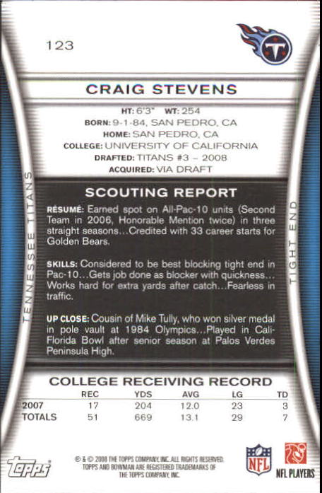A5003- 2008 Bowman Football Card #s 1-250 +Rookies -You Pick- 15+ FREE US SHIP - Picture 233 of 479