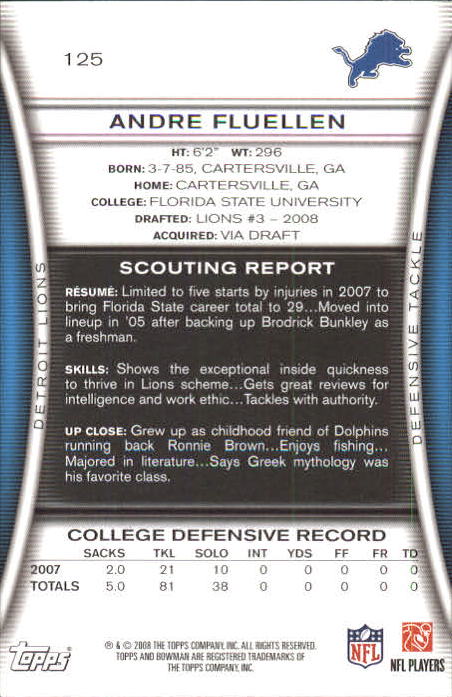 A5003- 2008 Bowman Football Card #s 1-250 +Rookies -You Pick- 15+ FREE US SHIP - Picture 237 of 479