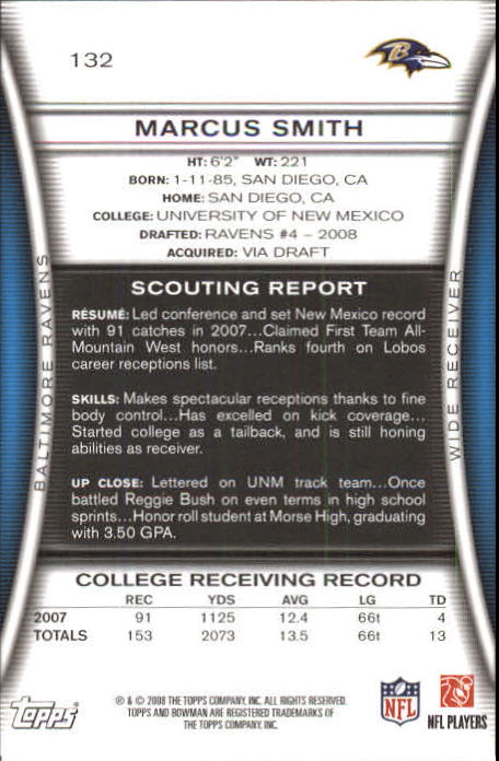 A5003- 2008 Bowman Football Card #s 1-250 +Rookies -You Pick- 15+ FREE US SHIP - Picture 251 of 479