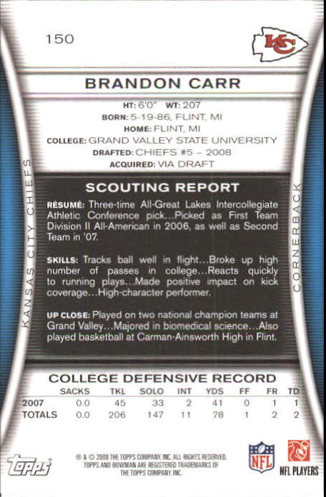 A5003- 2008 Bowman Football Card #s 1-250 +Rookies -You Pick- 15+ FREE US SHIP - Picture 287 of 479