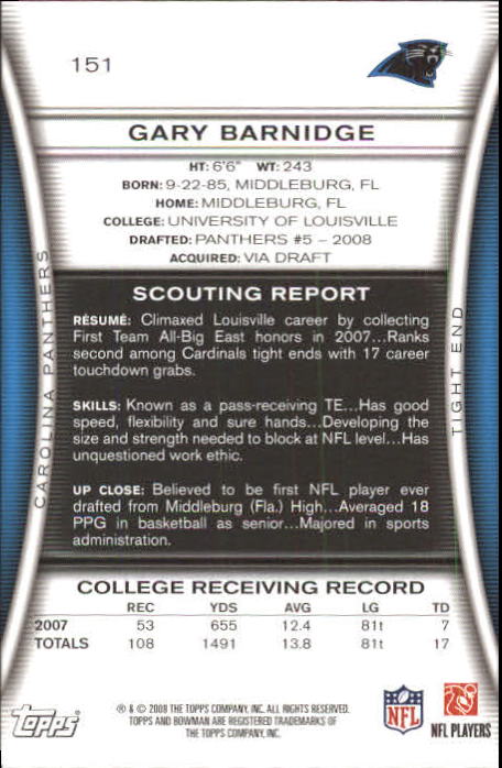 A5003- 2008 Bowman Football Card #s 1-250 +Rookies -You Pick- 15+ FREE US SHIP - Picture 289 of 479