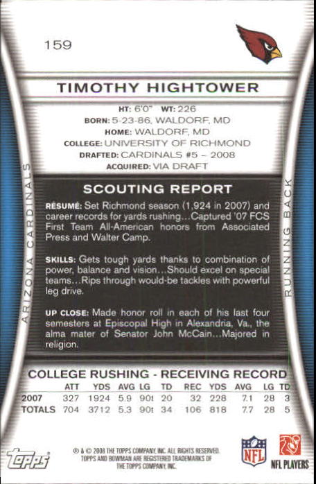 A5003- 2008 Bowman Football Card #s 1-250 +Rookies -You Pick- 15+ FREE US SHIP - Picture 303 of 479
