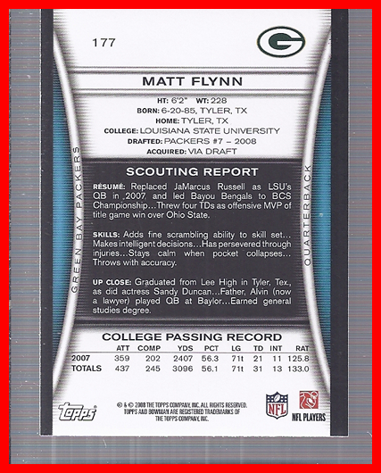A5003- 2008 Bowman Football Card #s 1-250 +Rookies -You Pick- 15+ FREE US SHIP - Picture 335 of 479