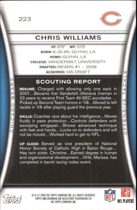 A5003- 2008 Bowman Football Card #s 1-250 +Rookies -You Pick- 15+ FREE US SHIP - Picture 425 of 479