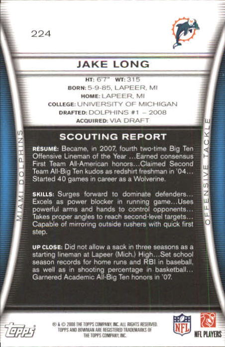 A5003- 2008 Bowman Football Card #s 1-250 +Rookies -You Pick- 15+ FREE US SHIP - Picture 427 of 479